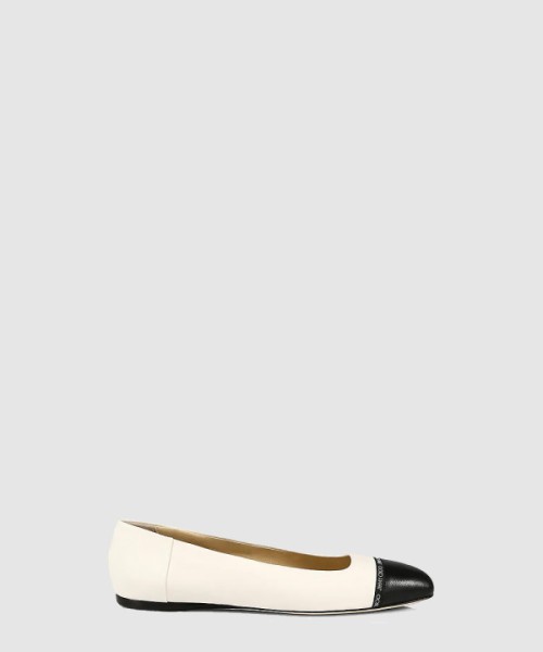지미추 Leather Ballerina Flats Shoes