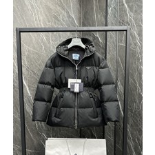 프라다 리나일론 벨티드 여성 다운 패딩