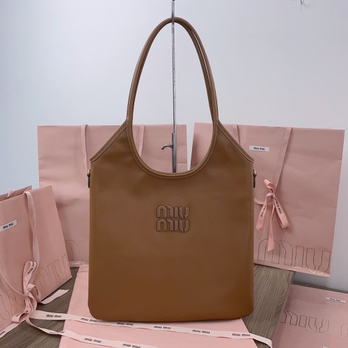 미우미우 아이비 가죽 백 35*40cm 5BG231 브라운