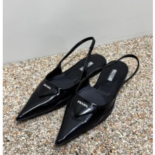 PRADA 프라다 로고 슬링백 펌프스