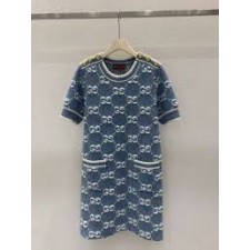 구찌(GUCCI) 올오버 자카드 GG 폴로니트 원피스