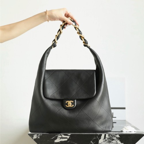 샤넬 25fw 맥시 호보백 (Bonaudo-카프스킨) AS5838 B22140 94305 블랙