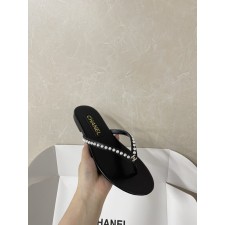 샤넬 크루즈 25C CC로고 진주 스웨이드 플리플랍 쪼리 슬리퍼 G46205