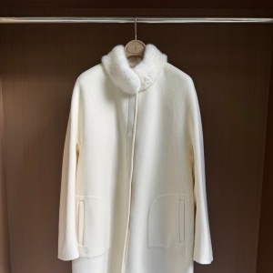 로로피아나 밍크 카라 캐시미어 코트