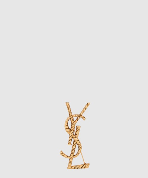 생로랑 메탈 소재의 CASSANDRE YSL 브로치 652410