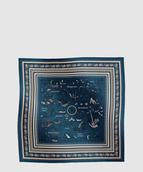 에르메스 Tatouages Marins Bandana 숄 140
