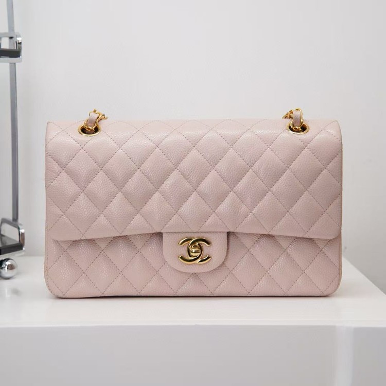 [정품최상급] 샤넬 클래식 플랩백 캐비어 미듐 25