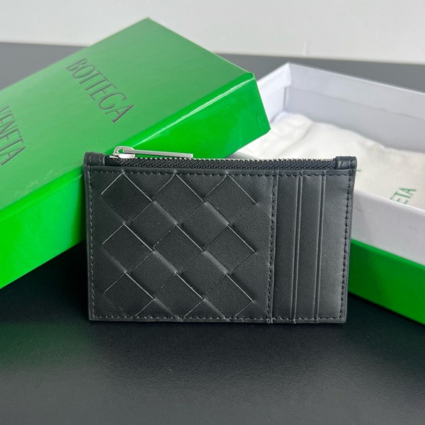 보테가 베네타 인트레치아토 지퍼 카드 케이스 (블랙)
