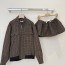 [고퀄] 미우미우 체크 점퍼 자켓 스커트 셋업