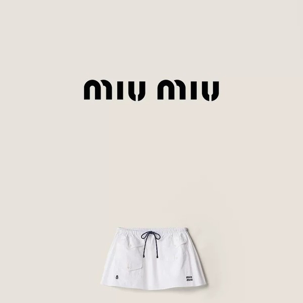 [고퀄] 미우미우 코튼 미니스커트