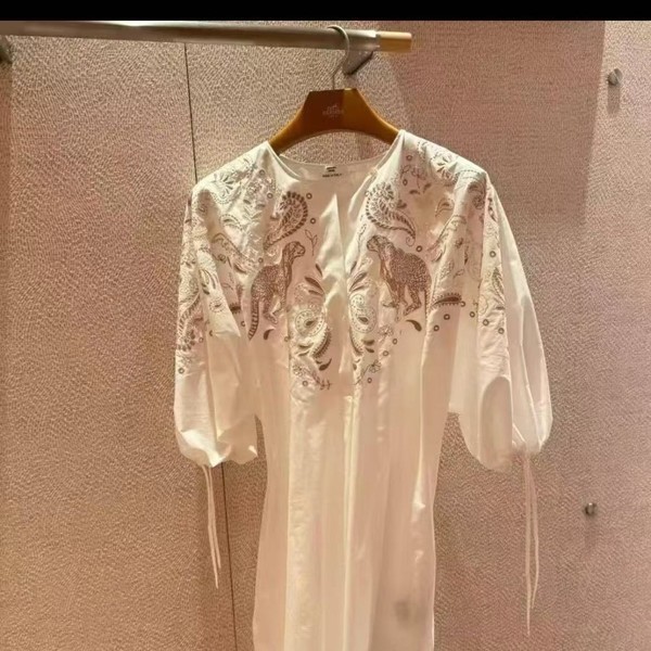 [고퀄] 에르메스 에스닉 퍼프 원피스