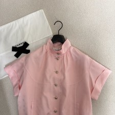 [고퀄]샤넬 모노그램 반팔 블라우스 자켓