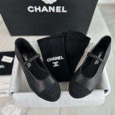 샤넬 레그워머 세트 메리제인 플랫 (블랙)