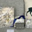디올 레이디 플랩 카드 지갑 미디움 (그레이)