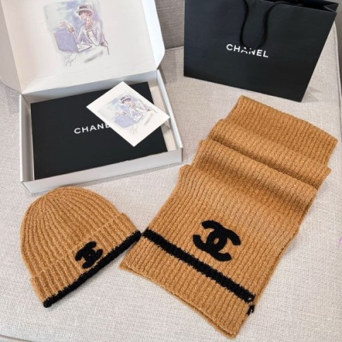 C 머플러 모자 set 6 (브라운)