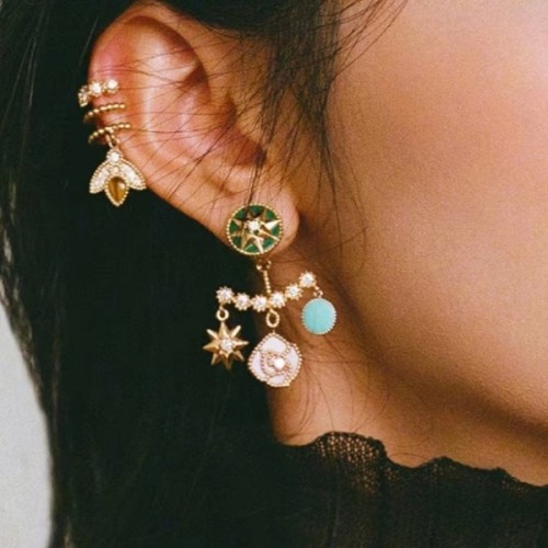 [18K GOLD 주문제작] 디올 이어커프 언발 귀걸이