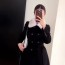 로로피아나 밍크 카라 버튼 롱 코트