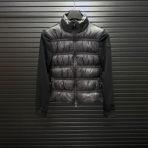 몽클레르 MONCLER 세련된 니트 조합 스탠드칼라 여성용 오리털 패딩 점퍼