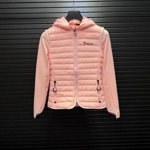 몽클레르 MONCLER 스키 시리즈 허리 라인 강조 니트 콤비 후드 여성용 패딩 재킷