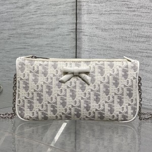 디올 오블리크 보우 체인 파우치 22x11.5x4.5cm