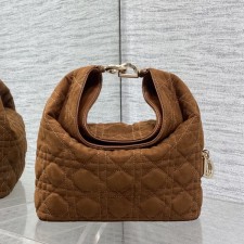 디올 뚜주흐 호보 백 스몰 마론 바비 까나쥬 스웨이드 고트스킨