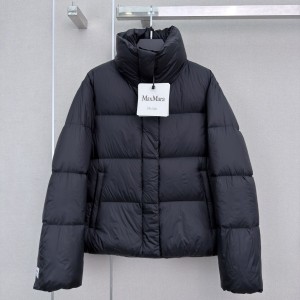 막스마라 더 큐브 세이카 테크니컬 패브릭 발수 다운 자켓 블랙
