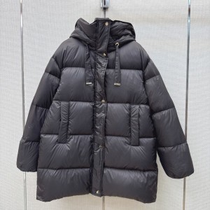 막스마라 더 큐브 세이아 발수 구스 다운 패딩 자켓 딥브라운