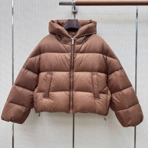 막스마라 더 큐브 트레비 구스다운 패딩 자켓 브라운