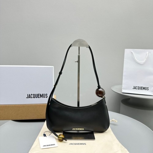 자크뮈스 르 비쥬 페를 숄더백 블랙 27*10.5cm