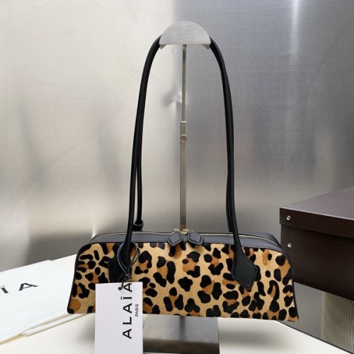  알라이아 르 테켈 레오파드 헤어카프 백 33×11×10cm