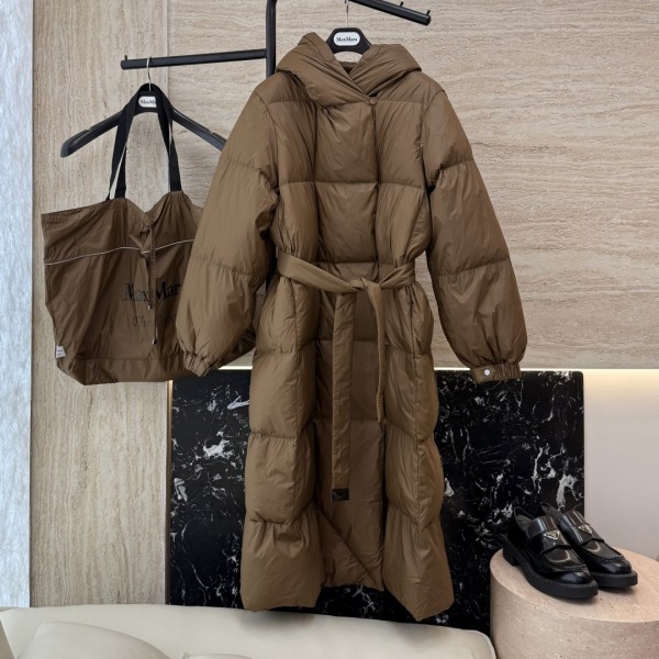 막스마라 더 큐브 세이코 발수 롱 다운 패딩 코트